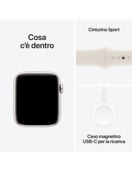 APPLE WATCH SE GPS 44MM STARLIGHT  ALUM. STARLIGHT SPORT BAND M/L