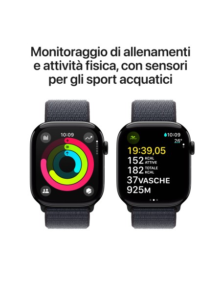 APPLE WATCH SERIES 10 GPS 46MM JET BLACK ALUM. INK SPORT LOOP