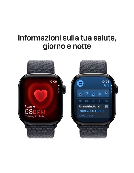 APPLE WATCH SERIES 10 GPS 46MM JET BLACK ALUM. INK SPORT LOOP