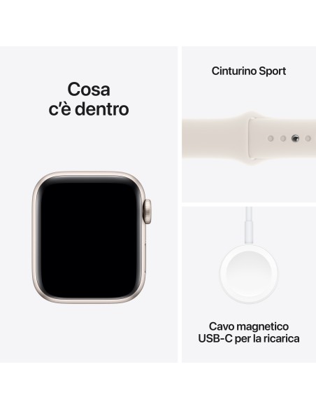 APPLE WATCH SE GPS 40MM STARLIGHT  ALUM. STARLIGHT SPORT BAND S/M