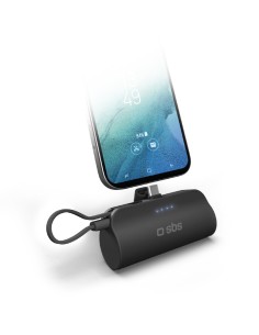 SBS TEBB5000PLUGCK POWERBANK 5000MAH USB-C M + USB-C F CAVO/STAND 10W