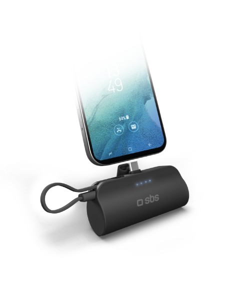SBS TEBB5000PLUGCK POWERBANK 5000MAH USB-C M + USB-C F CAVO/STAND 10W