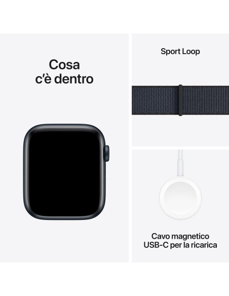 APPLE WATCH SE GPS 44MM MIDNIGHT   ALUM. INK SPORT LOOP