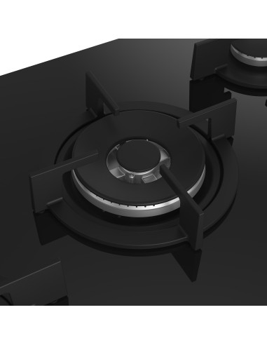 BEKO HILW75222S P. COTT. GAS 75CM  CRISTALLO NERO COMANDI FRONTALI 5F