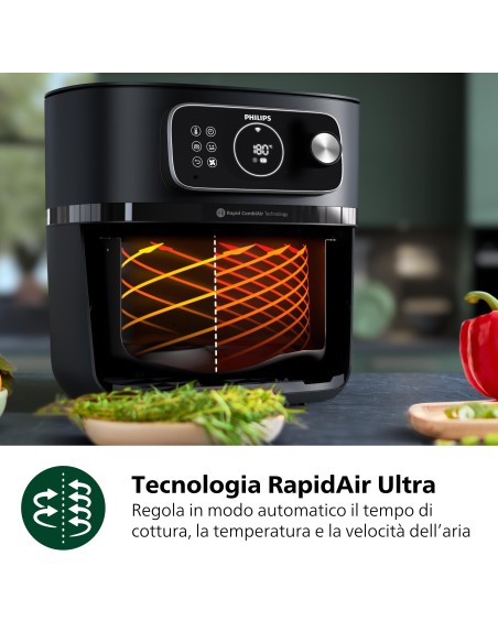 PHILIPS HD9876/90 FRIGGITRICE AD   ARIA 8,3LT 2000W DISPLAY INTUITIVO