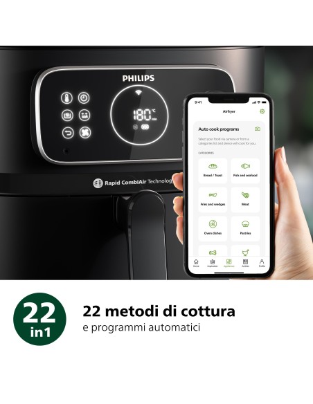 PHILIPS HD9876/90 FRIGGITRICE AD   ARIA 8,3LT 2000W DISPLAY INTUITIVO