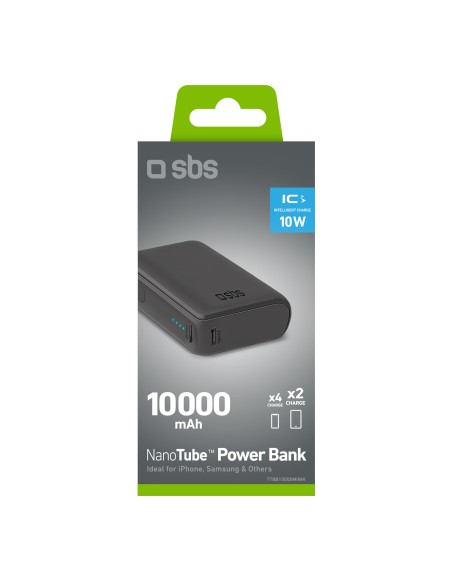 SBS TTBB10000MINIK POWERBANK 10000MAH 2 USB-C + USB 10W NERO
