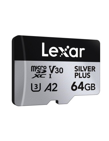 LEXAR MICROSD 64GB SILVER PLUS ACTION CAM L.205MB/S.100MB UHS-I V30