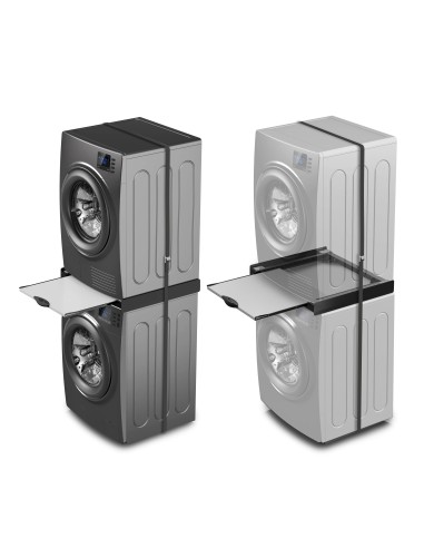 MELICONI TORRE DARK KIT DI GIUNZIONE NERO CON RIPIANO IN LEGNO FSC