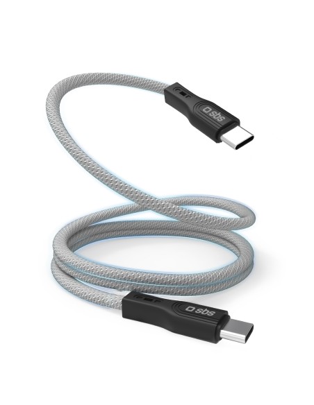 SBS TECABLETCCMAG CAVO MAGNETICO 60W USB-C/USB-C 1M GRIGIO