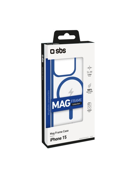 SBS TEMAGCOLIP1561B IPHONE 15   COVER MAGFRAME BLU
