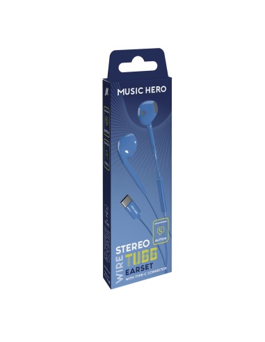 SBS MHEARSETTYCB  AURICOLARI TUBB SEMI IN EAR USB-C BLU