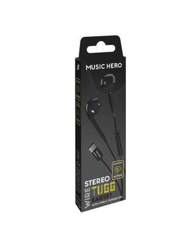 SBS MHEARSETTYCK  AURICOLARI TUBB SEMI IN EAR USB-C NERO