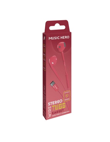 SBS MHEARSETTYCP  AURICOLARI TUBB SEMI IN EAR USB-C ROSA
