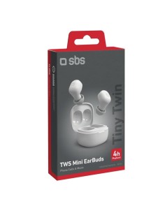 SBS TEEARTWSTINYBTW MINI AURICOLARE TWS TINY BIANCO 2