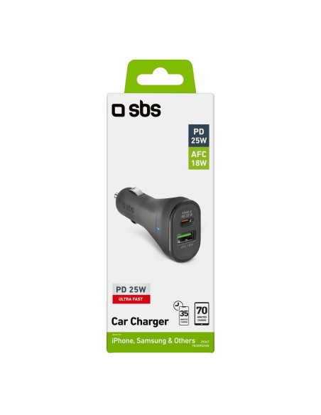 SBS TECRPD25W ALIMENTATORE DA AUTO USB-C 25W