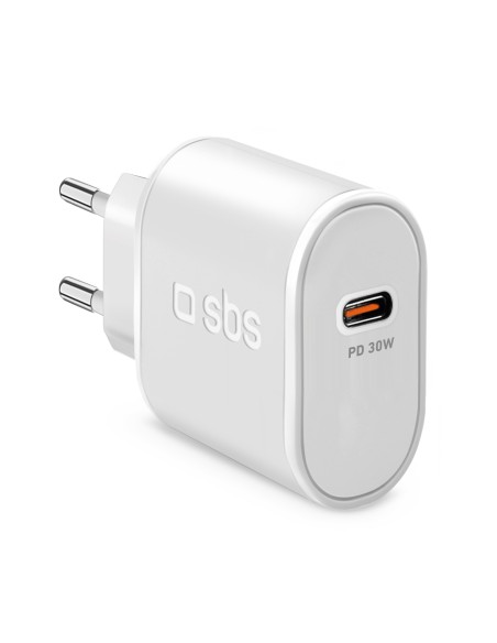SBS TETR1CPD30 CARICATORE DA RETE USB-C PD 30W BIANCO