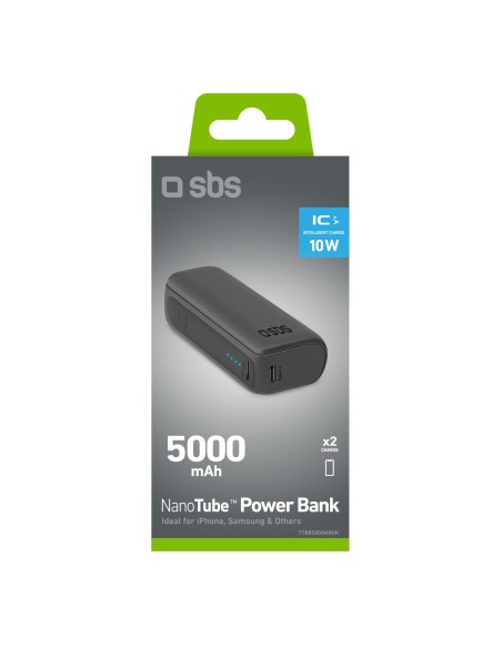 SBS TTBB5000MINIK POWERBANK 5000MAH 2 USB-C + USB 10W NERO