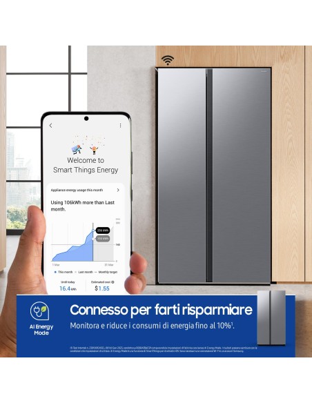 SAMSUNG RS57DG400EM9 FRIGO SBS E NF 583LT INOX WIFI H178 L91,2 P65,4
