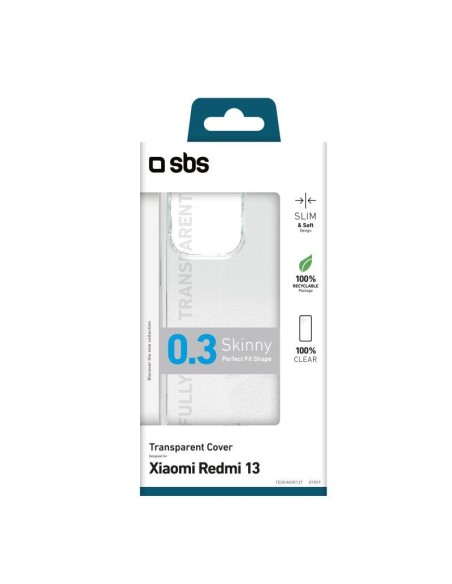 SBS TESKINXIR13T XIAOMI REDMI 13 COVER IN GOMMA TRASPARENTE