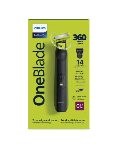 PHILIPS QP6542/15 ONEBLADE PRO 360 REGOLABARBA FACE & BODY