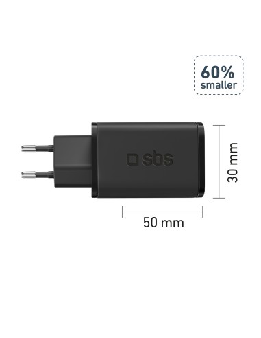 SBS TETRGAN1C65W ALIMENTATORE DA RETE USB-C 65W