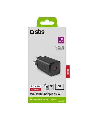 SBS TETRGAN1C65W ALIMENTATORE DA RETE USB-C 65W