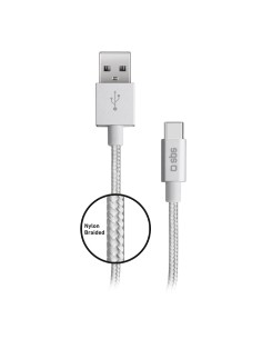 SBS TECABLETC15BS CAVO USB-C 2.0 1,5M CONN.METALLICI CAVO BRAIDED SILV 2