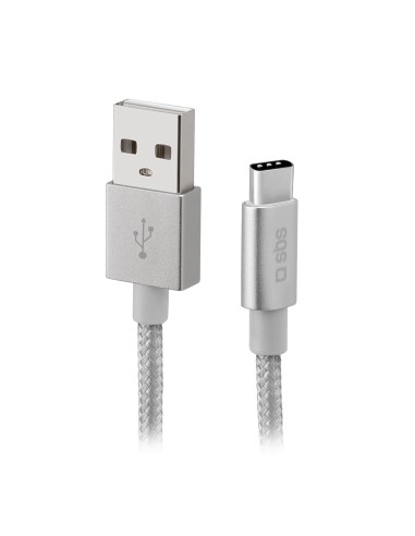 SBS TECABLETC15BS CAVO USB-C 2.0 1,5M CONN.METALLICI CAVO BRAIDED SILV