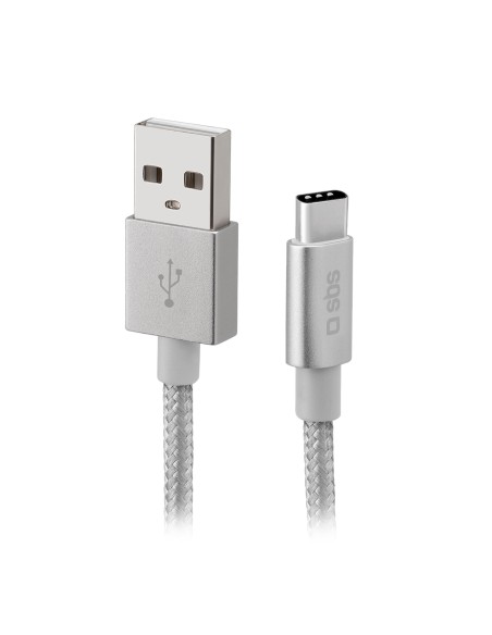 SBS TECABLETC15BS CAVO USB-C 2.0 1,5M CONN.METALLICI CAVO BRAIDED SILV