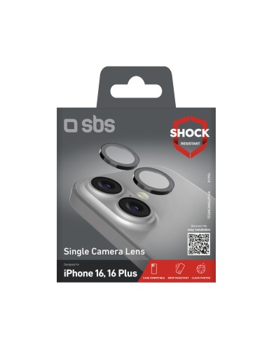 SBS TESINCAMGLIP16K IPHONE 16/16 PLUS VETRO PER LENTI FOTOCAMERA