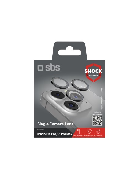 SBS TESINCAMGLIP16PK IPHONE 16 PRO/16 PRO MAX VETRO PER LENTI FOTOCAME