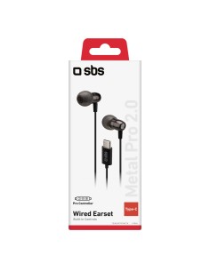 SBS TEINEARTYCMETK AURICOLARI SEMI IN-EAR IN METALLO USB-C NERO 2