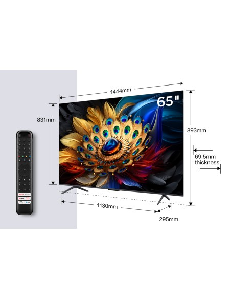 TCL 65C69B TVC 65" 4K QLED GOOGLE  TVSAT/AUDIO ONKYO + SUBWOOFER