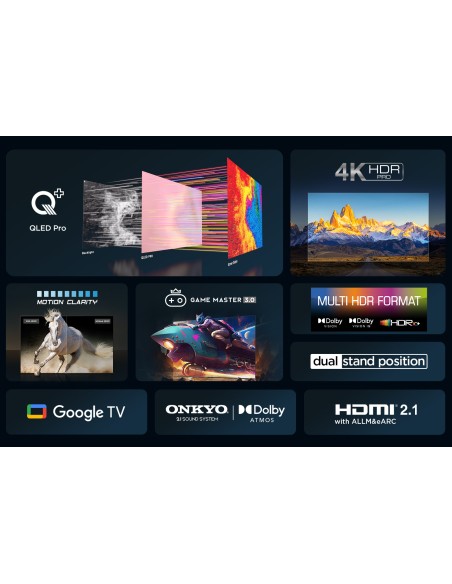 TCL 65C69B TVC 65" 4K QLED GOOGLE  TVSAT/AUDIO ONKYO + SUBWOOFER
