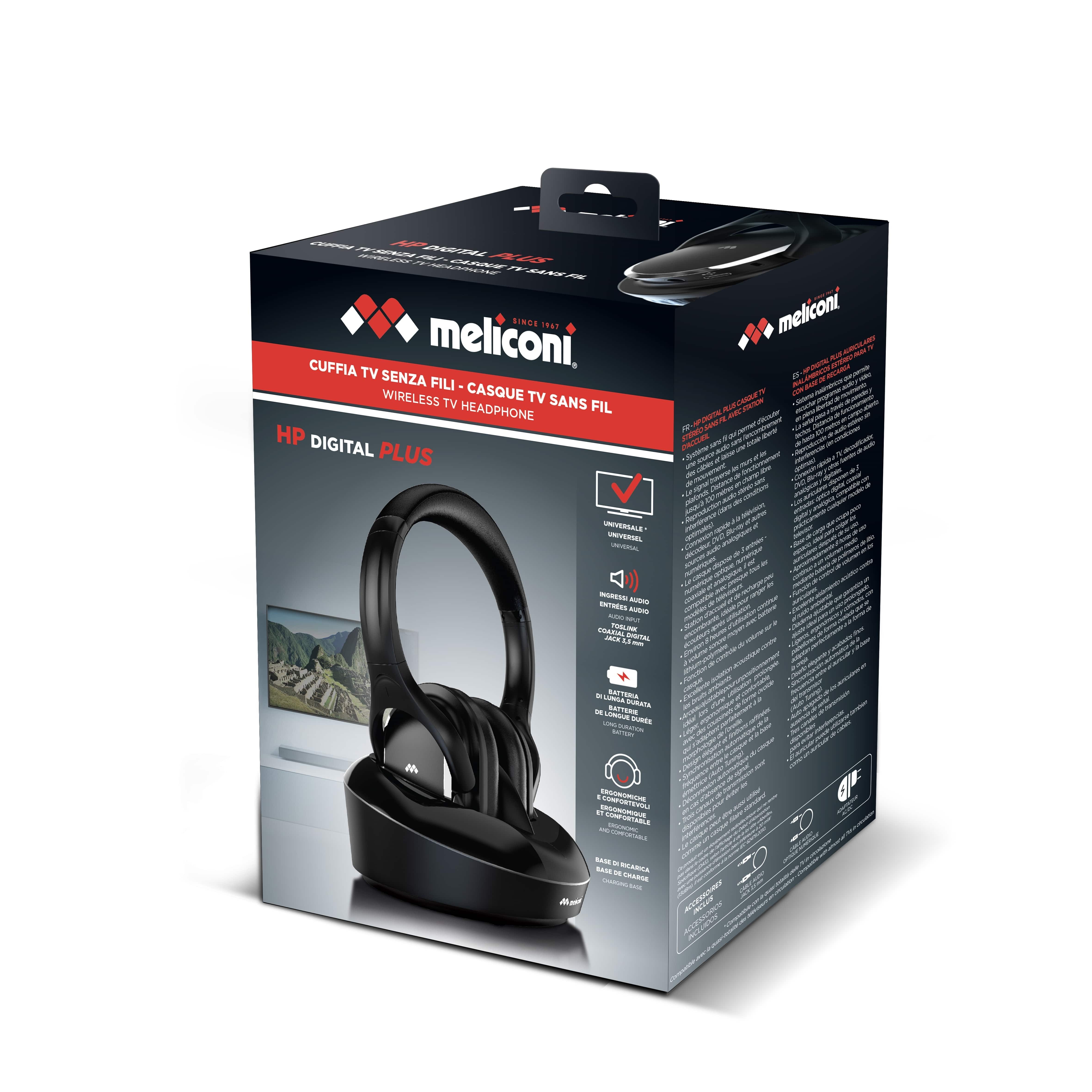 Meliconi Hp 500 Digital - Cuffie Stereo Digitali Wireless 2.4Ghz con
