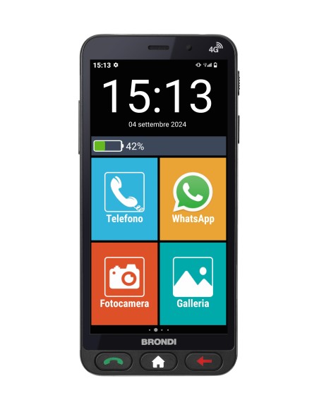 BRONDI AMICO VERO 4G 3/32GB NERO   5,7" - SENSORE CADUTA - TASTO SOS