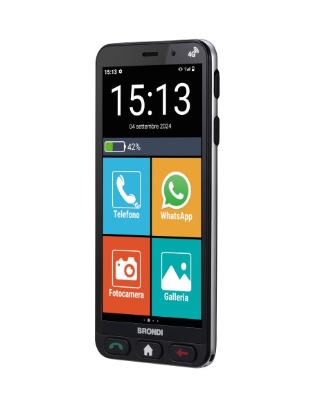 BRONDI AMICO VERO 4G 3/32GB NERO   5,7" - SENSORE CADUTA - TASTO SOS