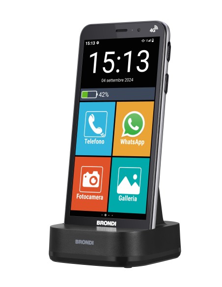 BRONDI AMICO VERO 4G 3/32GB NERO   5,7" - SENSORE CADUTA - TASTO SOS