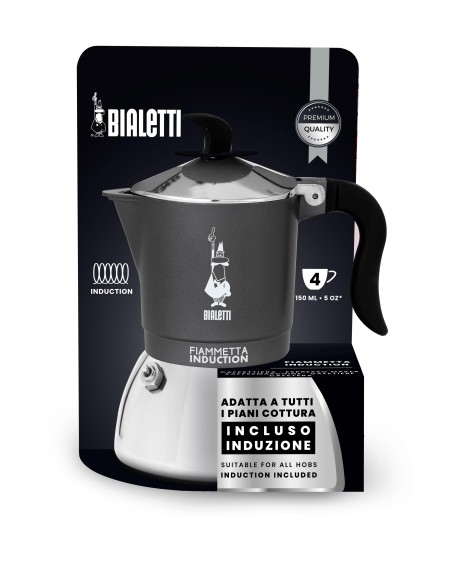 BIALETTI 7145 FIAMMETTA INDUZ. 4TZ GRIGIA