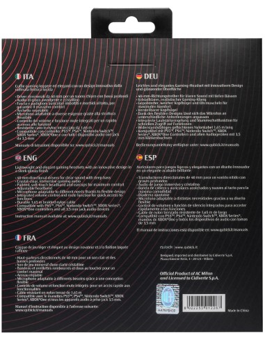 QUBICK CUFFIE GAMING AC MILAN      DEVILS MULTICONSOLE