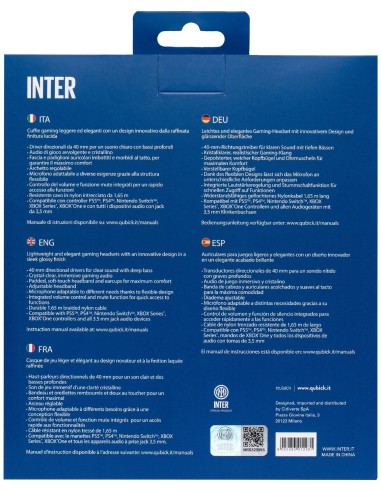 QUBICK CUFFIE GAMING INTER SNAKES  MULTICONSOLE