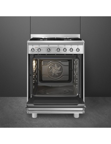 SMEG SX61GM CUCINA A 60X60 4F F.EL. TERMOVENTILATO VAPOR CLEAN