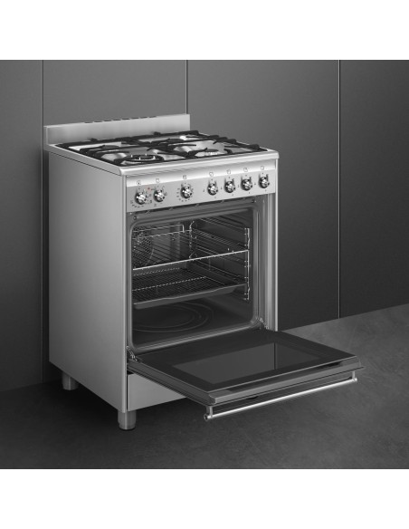 SMEG SX61GM CUCINA A 60X60 4F F.EL. TERMOVENTILATO VAPOR CLEAN