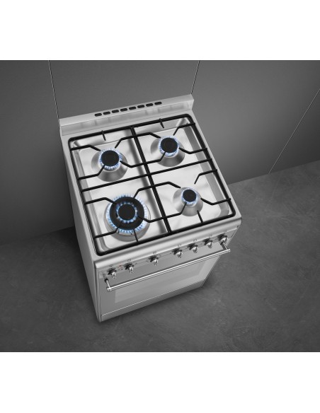 SMEG SX61GM CUCINA A 60X60 4F F.EL. TERMOVENTILATO VAPOR CLEAN