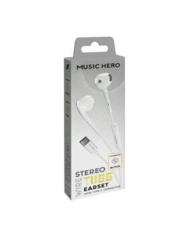 SBS MHEARSETTYCW  AURICOLARI TUBB SEMI IN EAR USB-C BIANCO