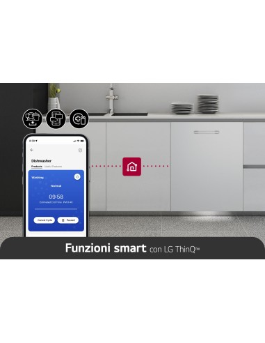 LG DB597TXS LST A-20% 60CM 14COP 3 CESTO VAPORE CERNIERE SLIDING WIFI