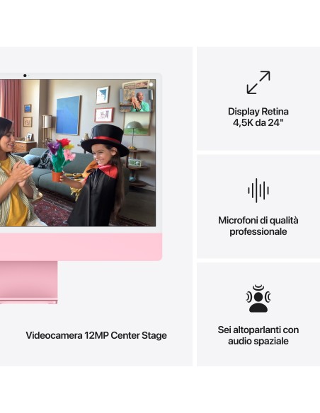 APPLE MWUG3T/A 24" IMAC RETINA 4,5K M4 8CPU/8GPU/16GB/256GB PINK