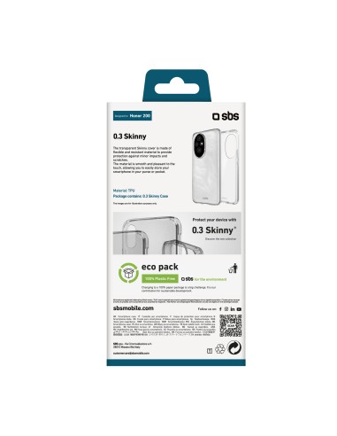 SBS TESKINHO200T HONOR 200 COVER IN GOMMA TRASPARENTE