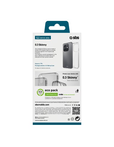 SBS TESKINOPA40T OPPO A40 4G COVER IN GOMMA TRASPARENTE